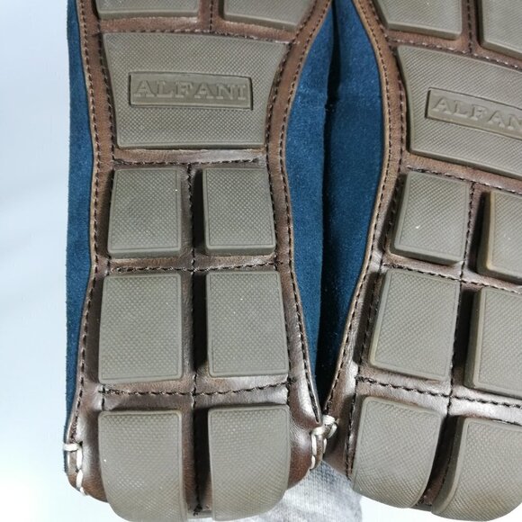 Alfani Blue Leather Driving Moccasins Size 7 - Picture 15 of 16
